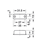 Khoá Vuông Econo Cửa Dày 30mm Hafele 232.01.230