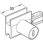 Bộ Phụ Kiện Cửa Trượt Tủ Kính Hafele 415.13.104