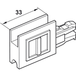 Bộ Phụ Kiện Cửa Trượt Tủ Kính Hafele 415.13.104