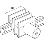 Bộ Phụ Kiện Cửa Trượt Tủ Kính Hafele 415.13.104