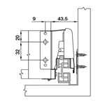 Ray Hộp Alto Giảm Chấn H84mm Hafele 552.75.705