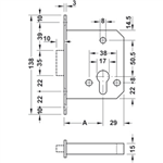 Thân Khoá Chốt Chết Hafele 911.22.490