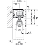 Bộ Các Thành Phần Cho Cửa Hafele 940.80.001