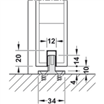 Bộ Các Thành Phần Cho Cửa Hafele 940.80.001