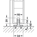 Bộ Các Thành Phần Cho Cửa Hafele 940.80.001