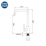 Vòi rửa chén nóng lạnh Malloca K559-SN / Inox 304