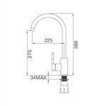 Vòi rửa chén nóng lạnh Malloca K569-SN / Inox 304