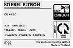 Máy nước nóng trực tiếp Stiebel Eltron DE 45 EC 4500W