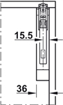 Bộ hộp lực Flap Fitting đơn Model C Hafele 372.91.408