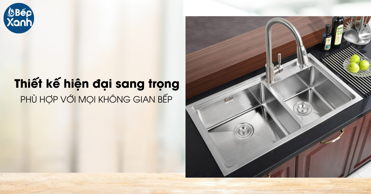 Thiết kế hiện đại của chậu rửa bát Inox
