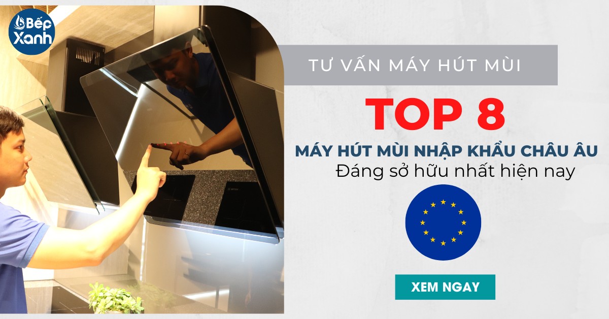 Top 8 máy hút mùi nhập khẩu châu Âu đáng sở hữu nhất hiện nay