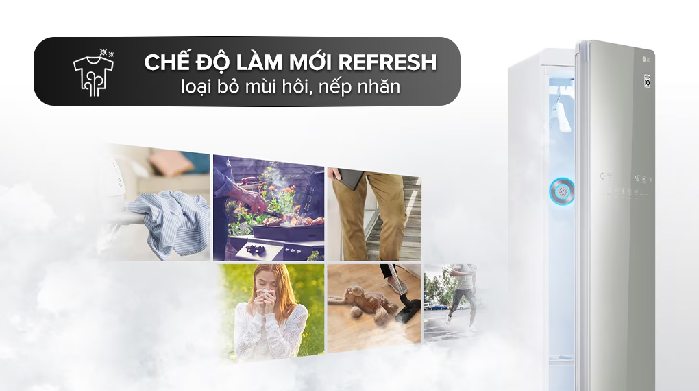 Refresh Tủ chăm sóc quần áo thông minh LG Styler Inverter 5 móc S5MB