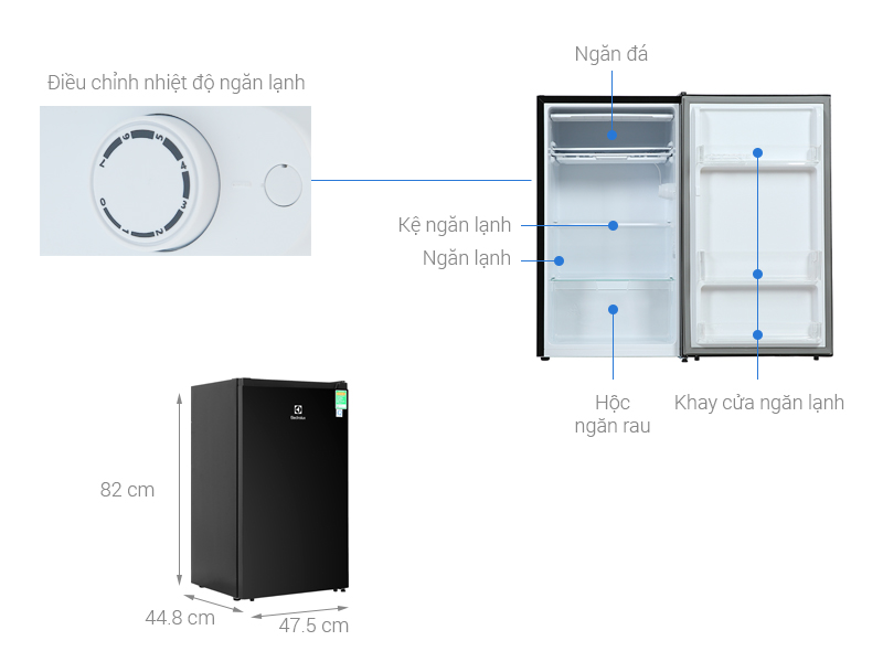 Tủ lạnh Electrolux 94 Lít EUM0930BD-VN