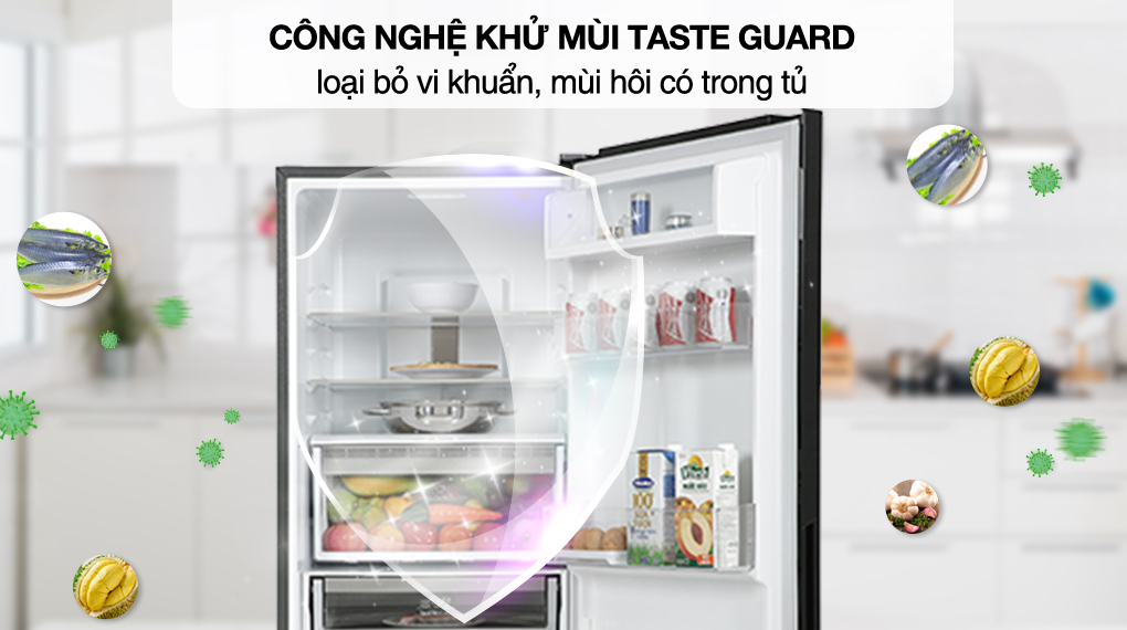 Tủ lạnh Electrolux Inverter 308 Lít EBB3402K-H - Công nghệ kháng khuẩn khử mùi