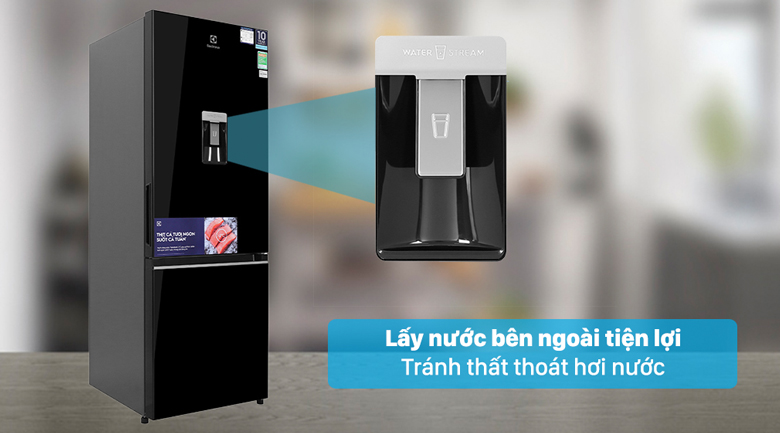 Tủ lạnh Electrolux Inverter 308 lít EBB3442K-H - Lấy nước ngoài tiện lợi
