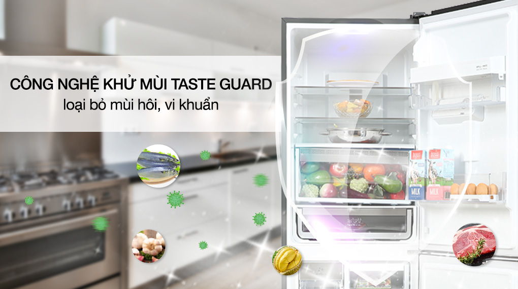 Tủ lạnh Electrolux Inverter 308 lít EBB3462K-H - Công nghệ khử mùi