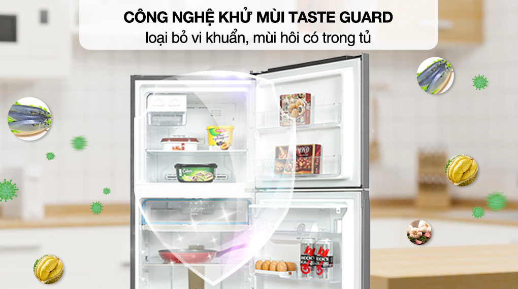 Tủ lạnh Electrolux Inverter 312 Lít ETB3440K-A - Công nghệ kháng khuẩn khử mùi