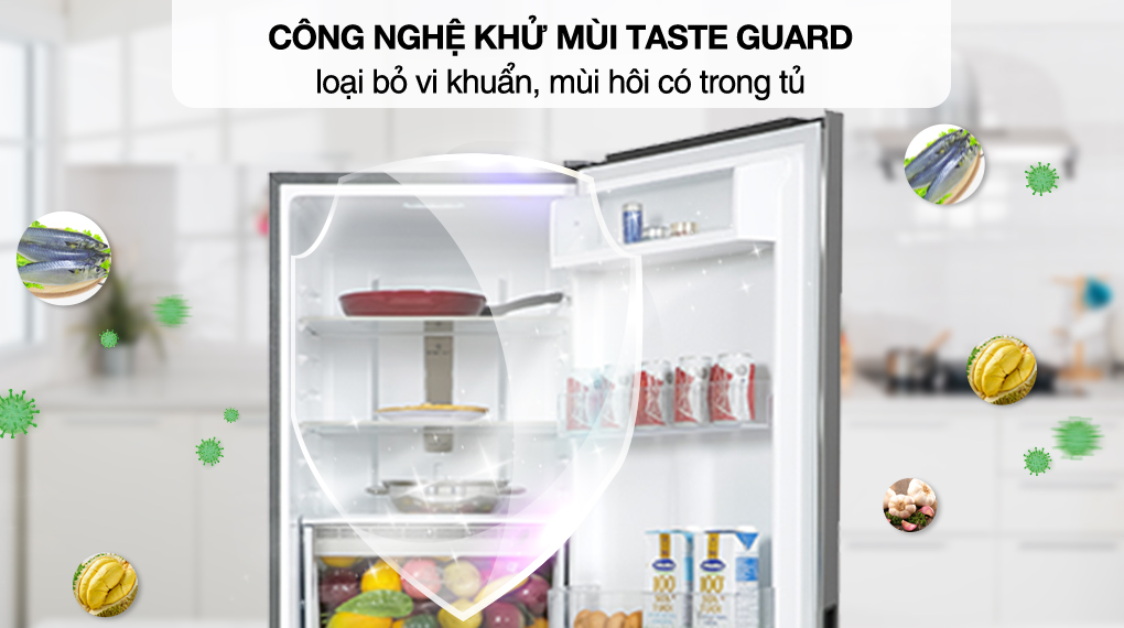 Tủ lạnh Electrolux Inverter 335 Lít EBB3702K-A - Công nghệ kháng khuẩn, khử mùi