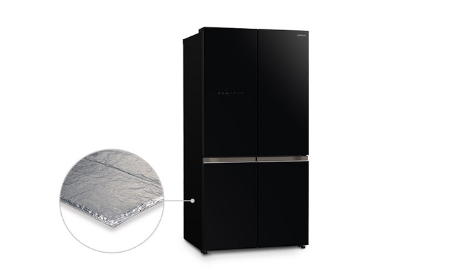Tủ lạnh Hitachi Inverter 569 lít R-WB640VGV0 (GBK) Tủ lạnh sở hữu Công nghệ cách nhiệt chân không VIP