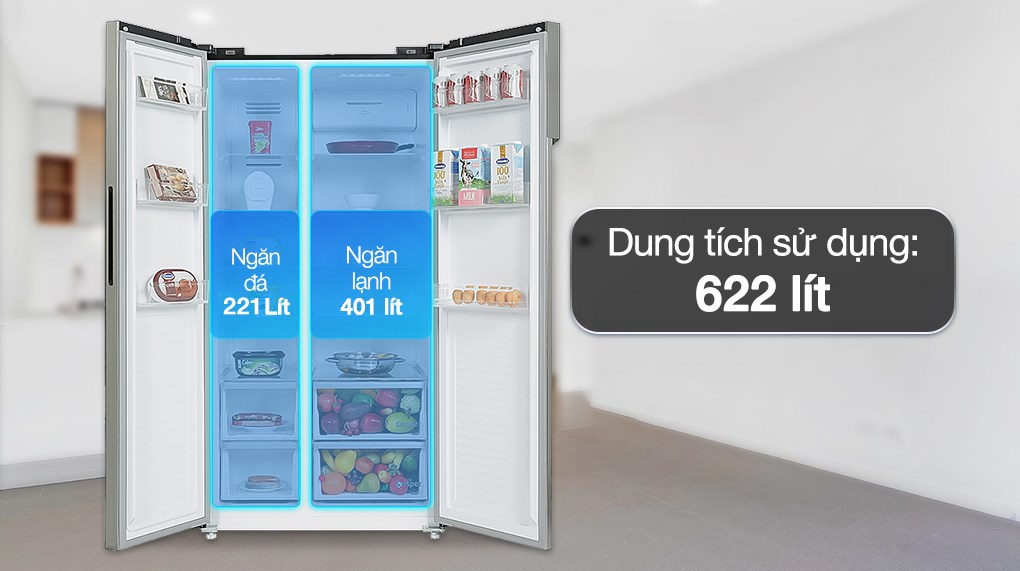 Tủ lạnh Beko Inverter 622 lít GNO62251GBVN - Ngăn lạnh, ngăn đá