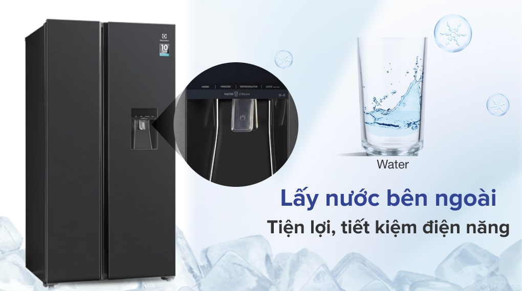 Tủ lạnh Electrolux Inverter 571 lít ESE6141A-BVN - Lấy nước bên ngoài