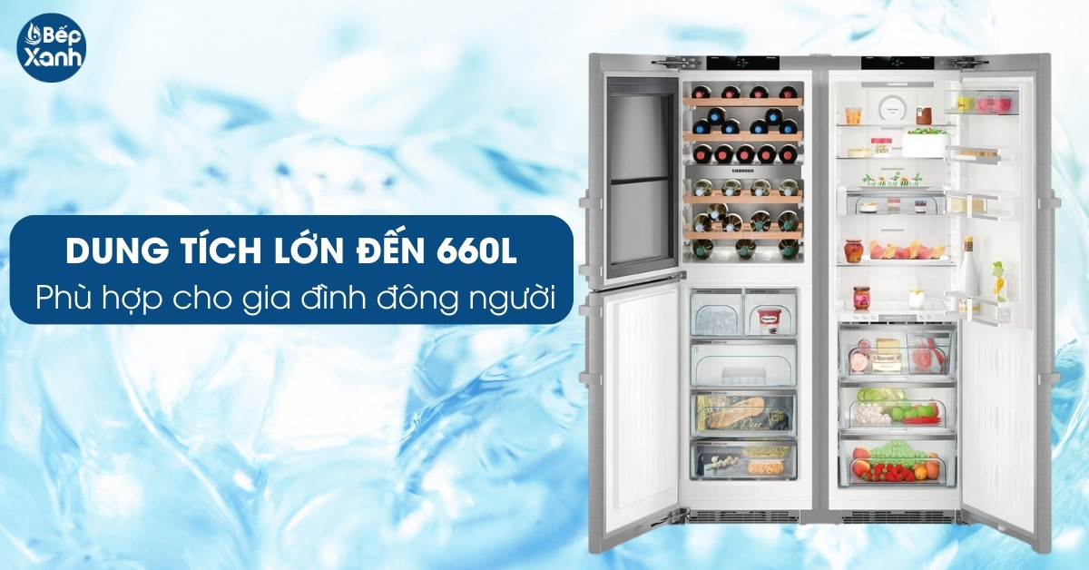 Tủ Lạnh Liebherr SBSes 8496 dung tích lớn đến 660 lít