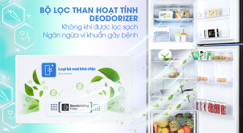 Tủ lạnh Samsung Inverter 300 lít RT29K5532BU/SV - bộ lọc than hoạt tính