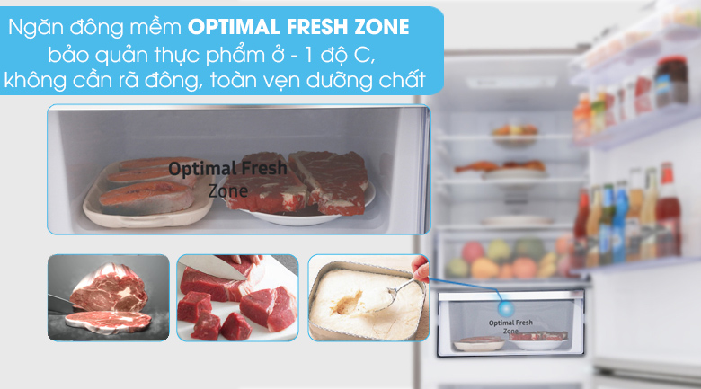 Ngăn đông mềm giữ thực phẩm tươi lâu - Tủ lạnh Samsung Inverter 310 lít RB30N4010S8/SV
