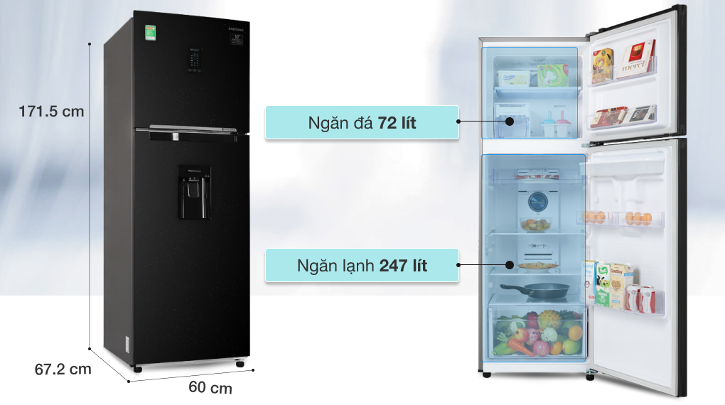 Tủ lạnh Samsung Inverter 319 lít RT32K5932BU/SV - Dung tích