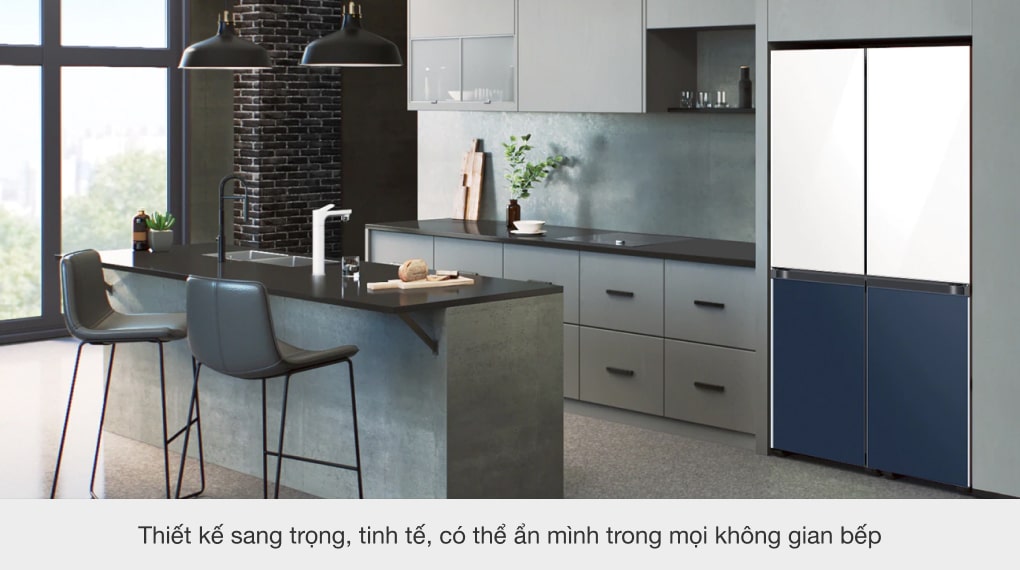 Tủ lạnh Samsung Inverter 599 lít RF60A91R177/SV - Thiết kế sang trọng, tinh tề và có thể ẩn mình trong mọi căn bếp