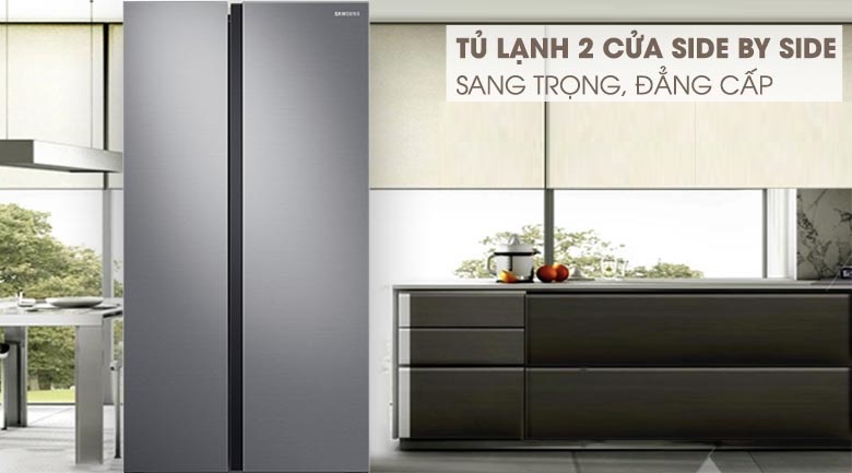Tủ lạnh Samsung Inverter 655 lít RS62R5001M9/SV - Thiết kế Side by side