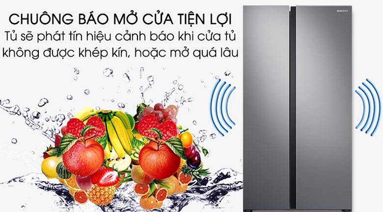 Tủ lạnh Samsung Inverter 655 lít RS62R5001M9/SV - Chuông báo cửa mở
