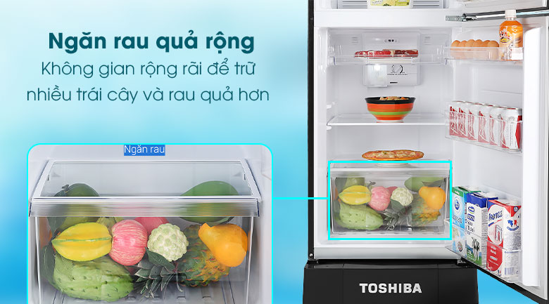 Tủ lạnh Toshiba Inverter 194 lít GR-A25VM(UKG1)-Dự trữ, bảo quản nhiều loại thực phẩm trong ngăn rau quả rộng