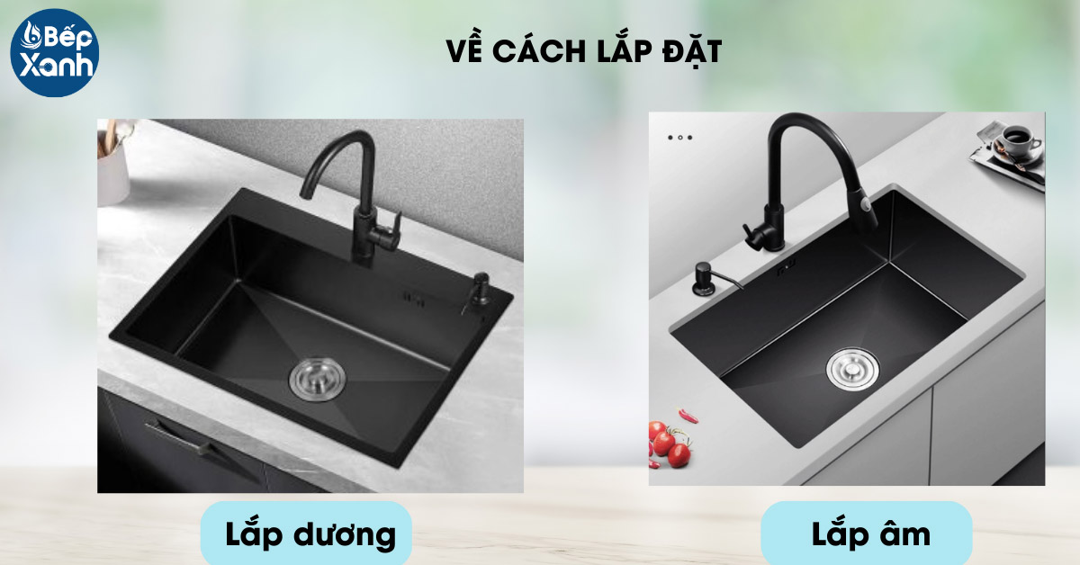 Chậu rửa chén đá Granite cách lắp đặt
