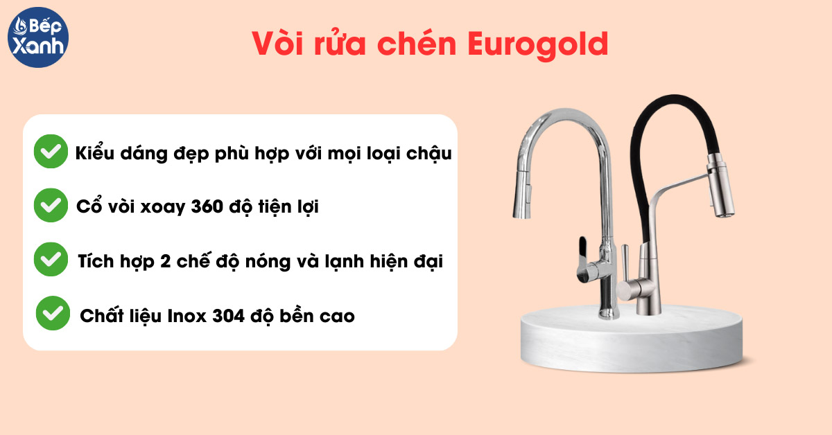 Vòi rửa chén Eurogold