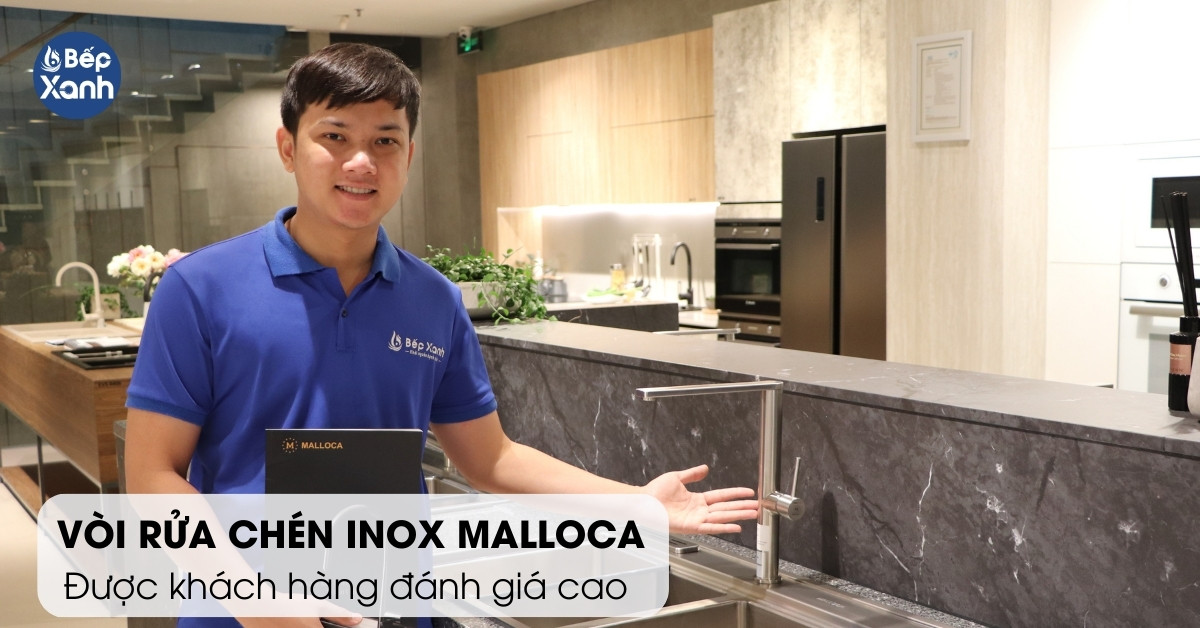 giới thiệu vòi rửa chén inox Malloca
