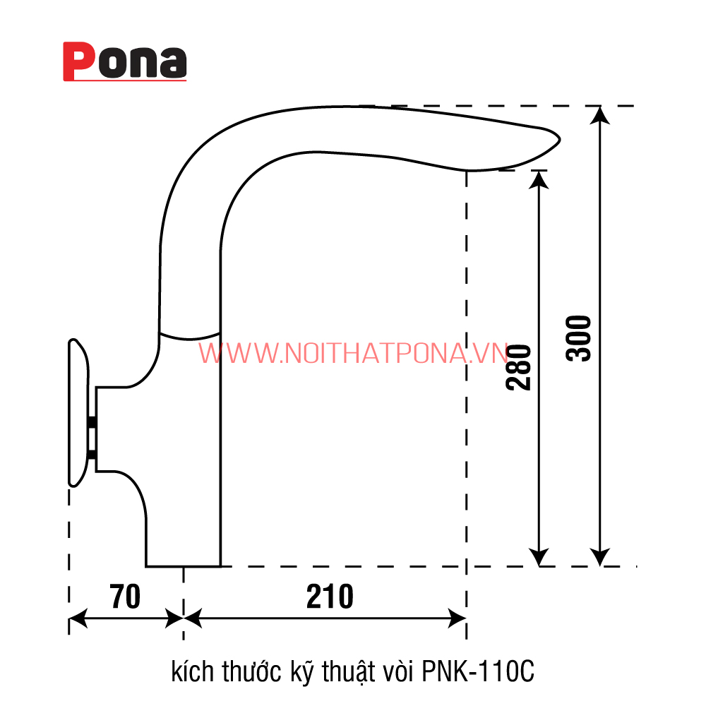 vòi rửa chén nóng lạnh PONA PNK-110C