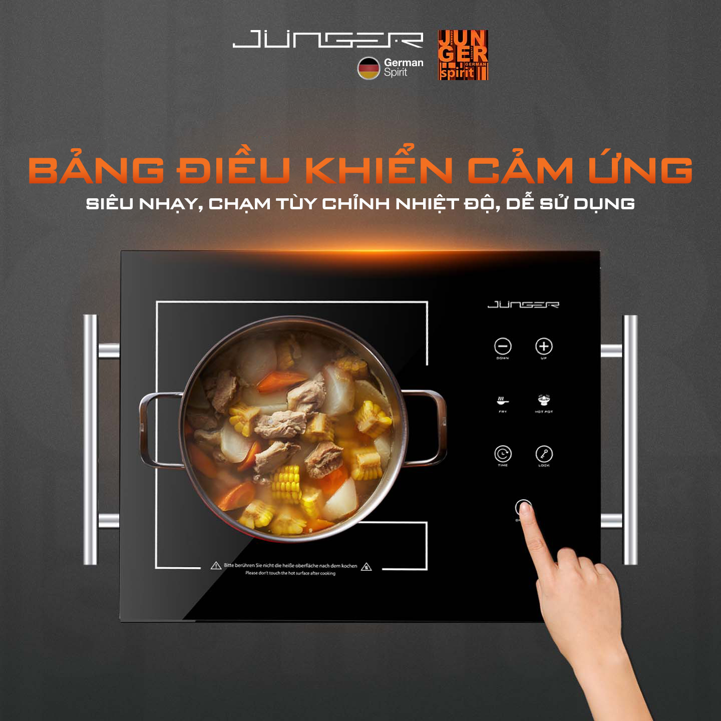 MT-21 được trang bị bảng điều khiển cảm ứng Direct Control siêu nhạy, kết hợp đèn LED hiển thị rõ ràng, dễ sử dụng.