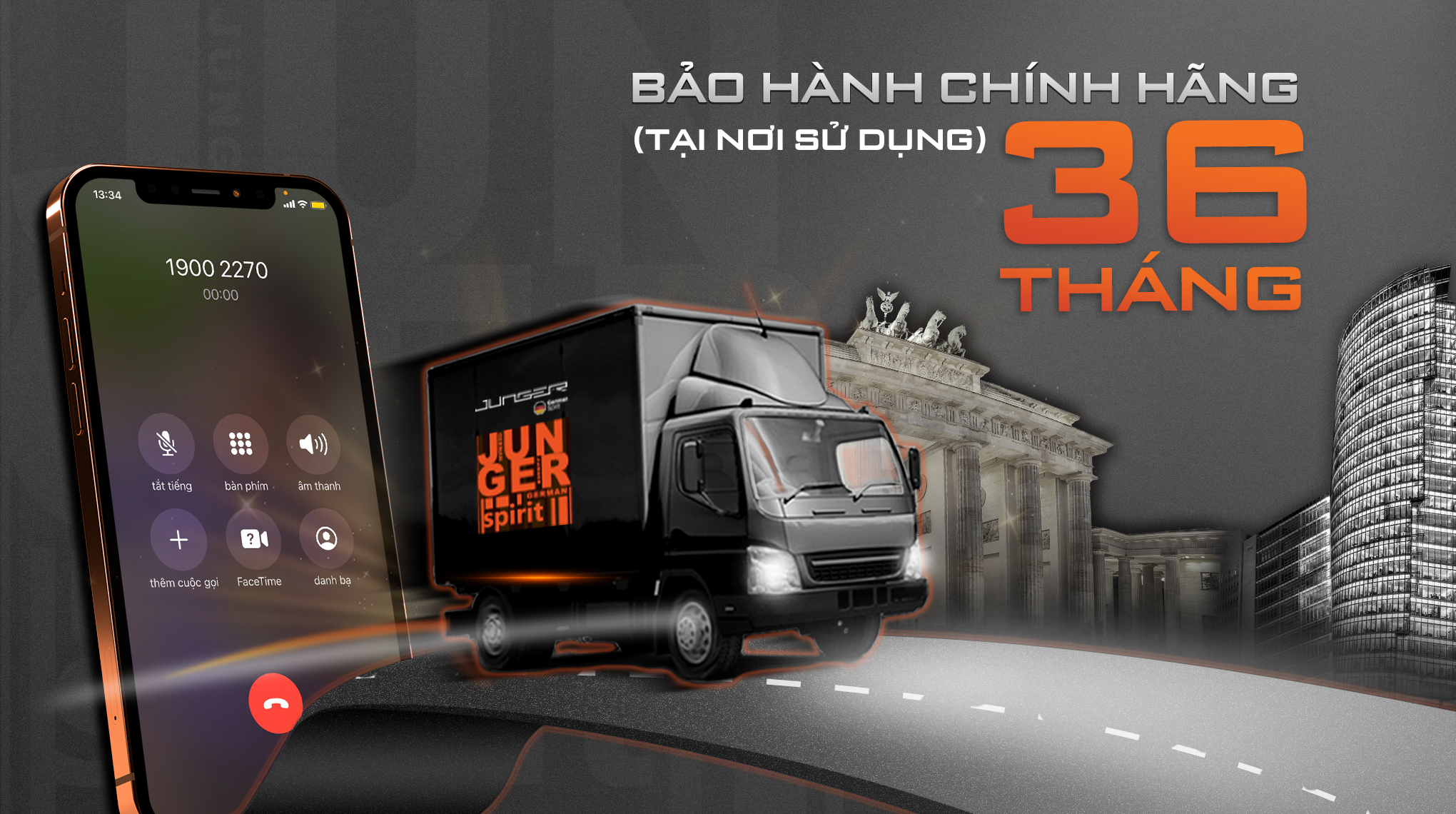 Bếp từ đôi Junger CEJ-200-II áp dụng chính sách bảo hành 36 tháng tại nơi sử dụng.