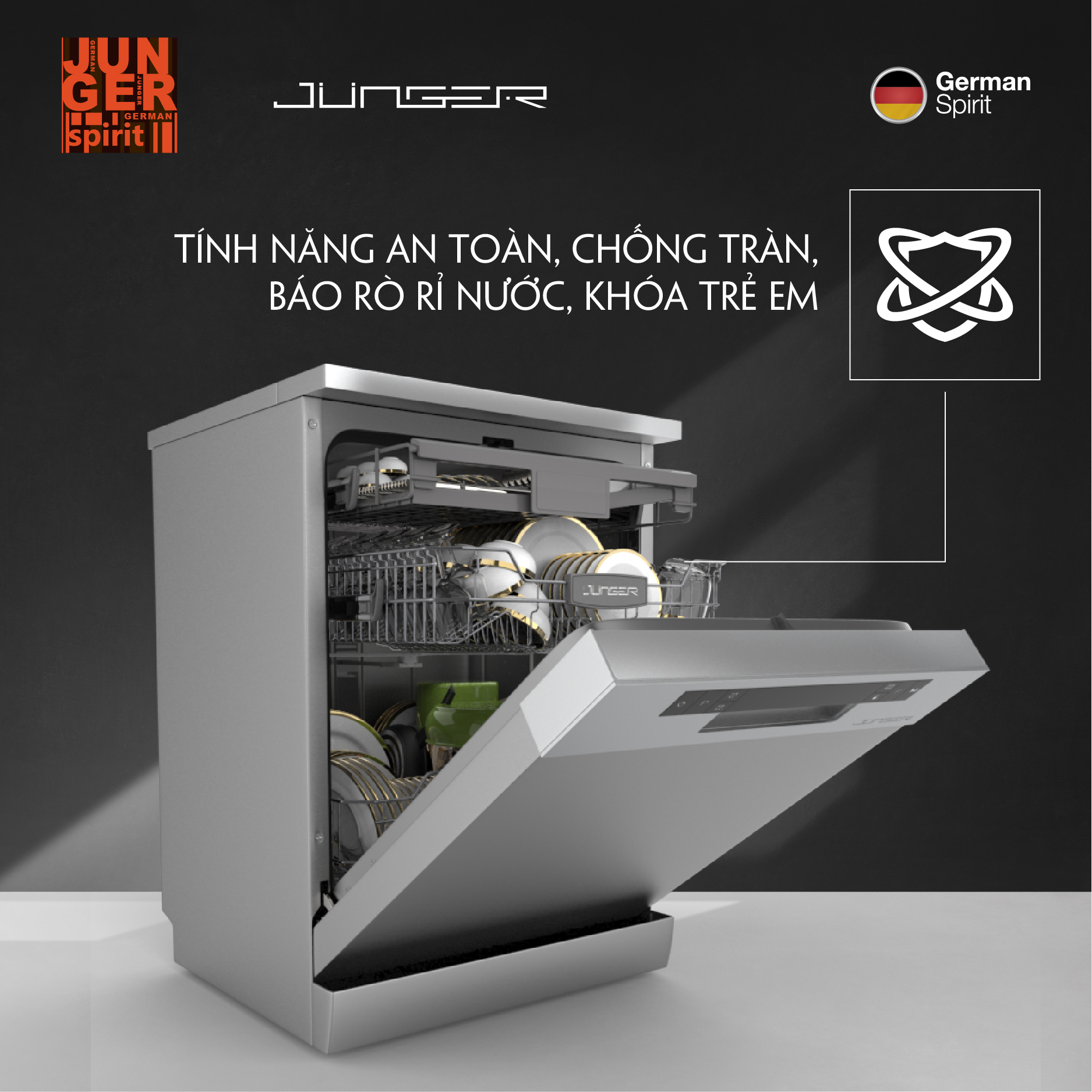 Máy rửa bát Junger DWJ-600