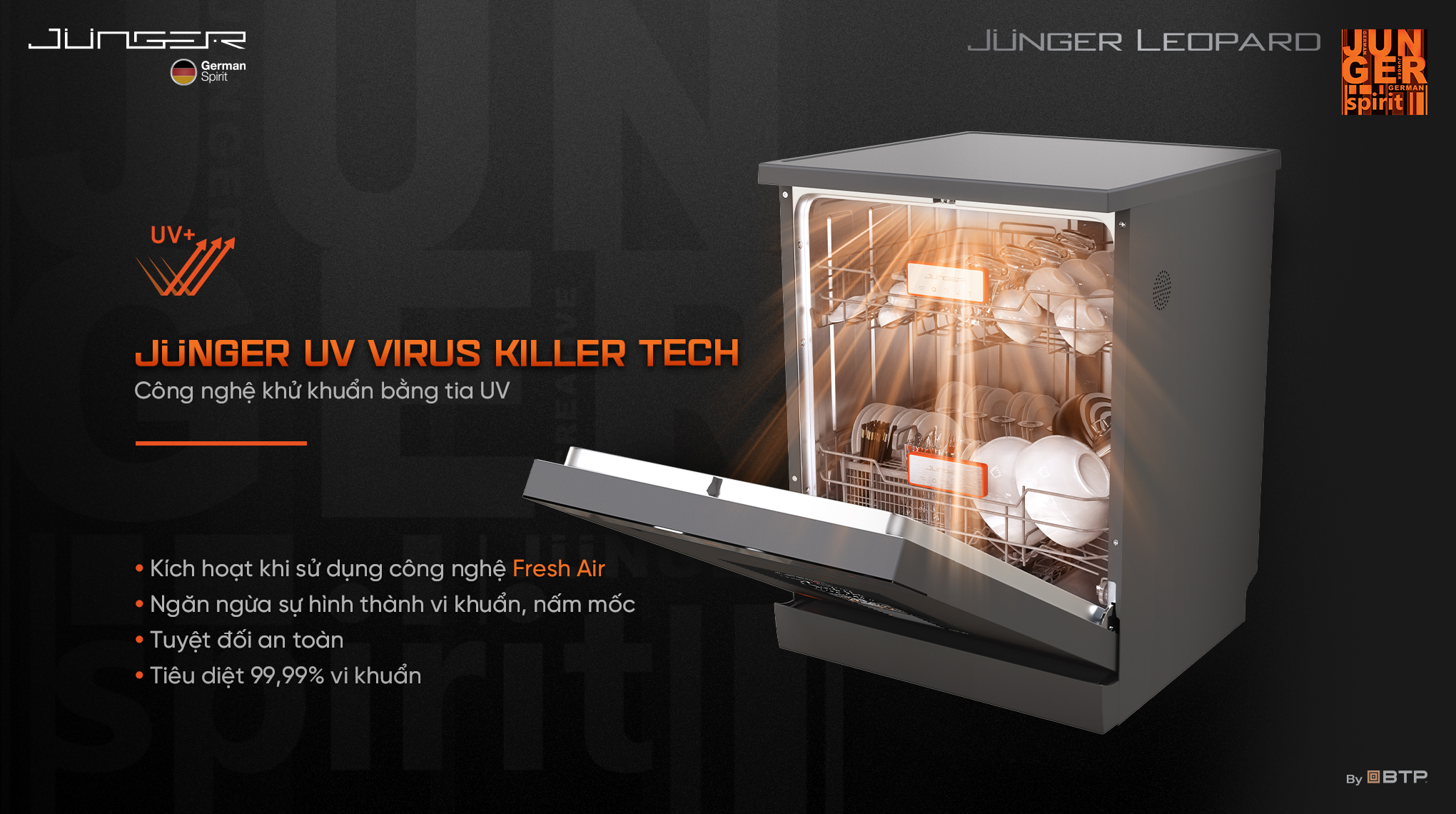 Máy rửa bát Junger Leopard DWJ-143 24 khu trung 1