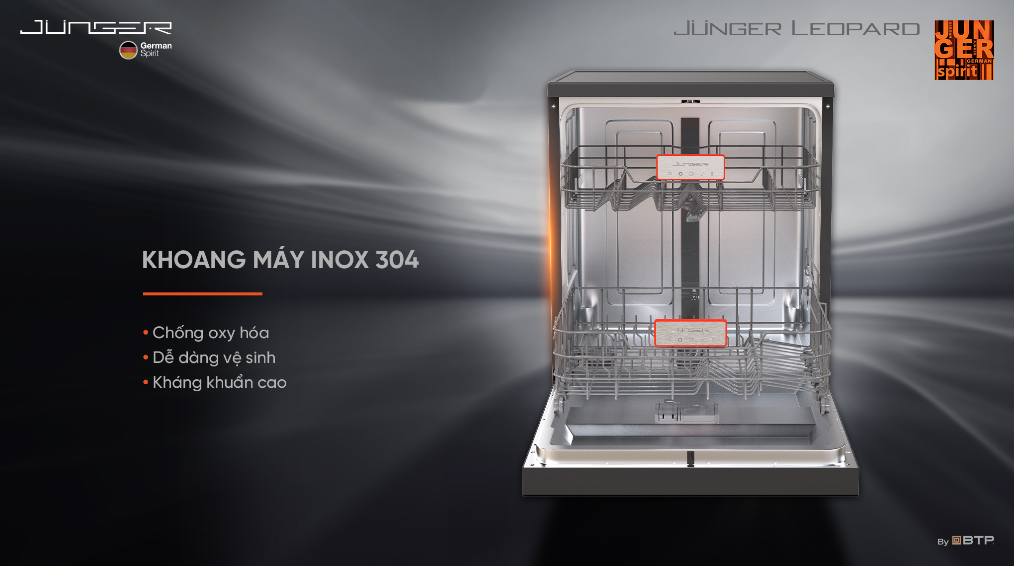 Máy rửa bát Junger Leopard DWJ-143 19 khoang may 3