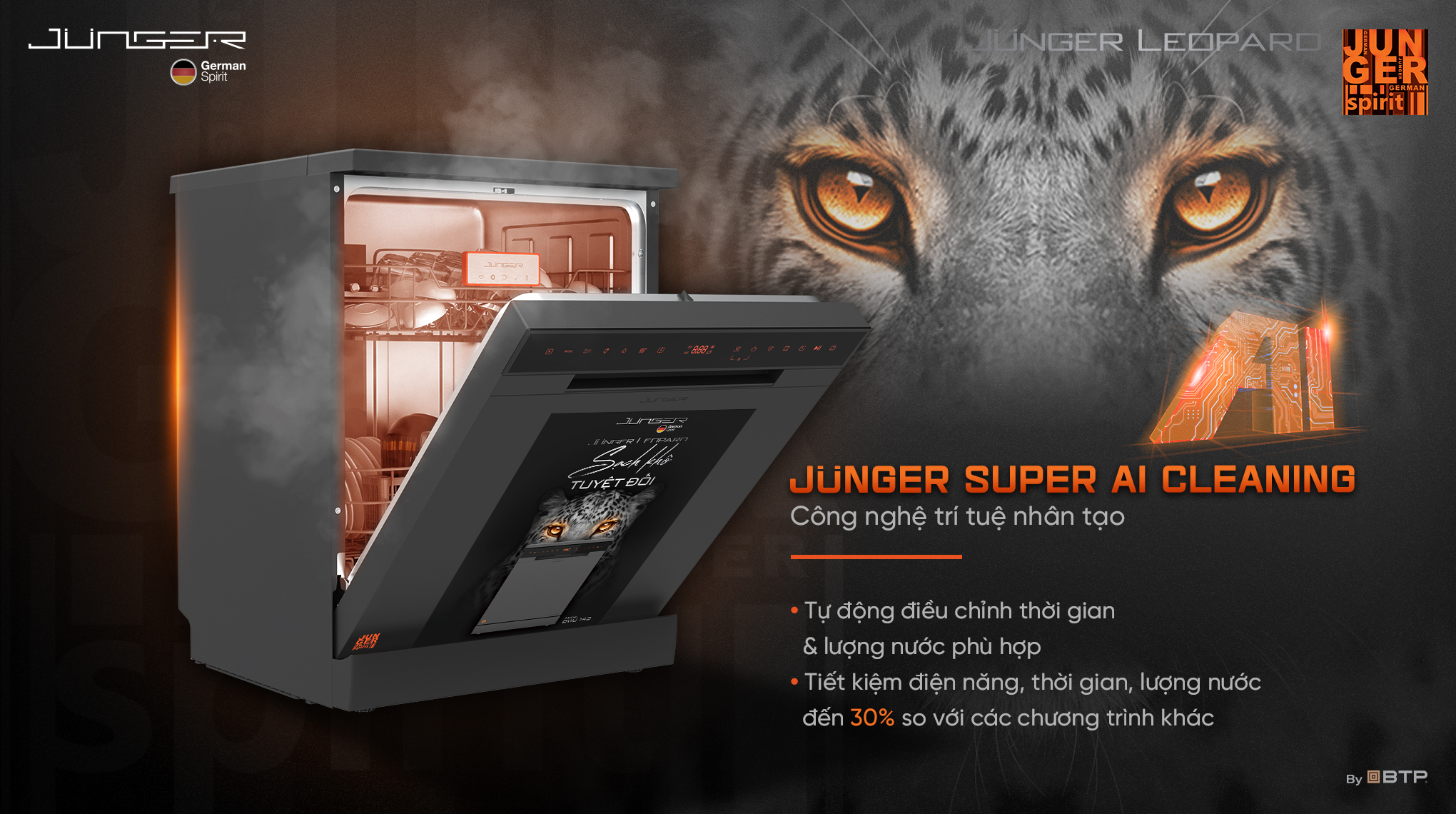 Máy rửa bát Junger Leopard DWJ-143 23 ai 5