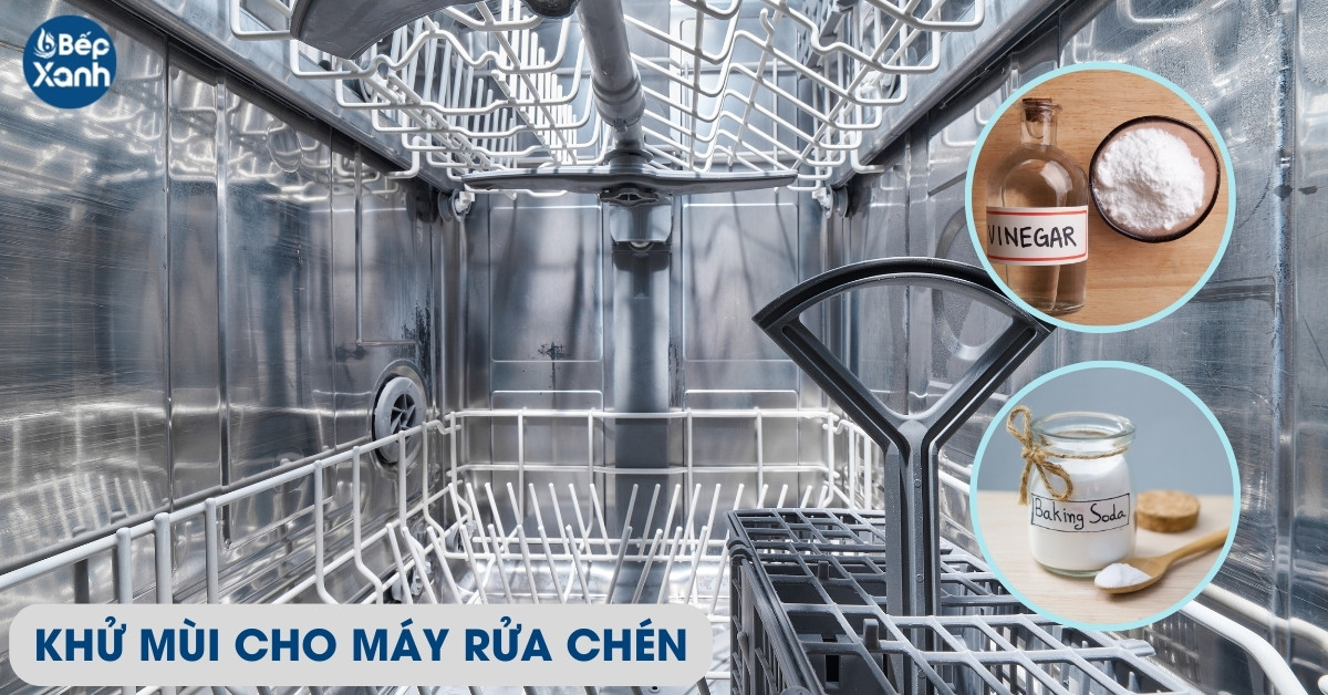 Sử dụng giấm trắng và baking soda để khử mùi máy rửa bát Bosch